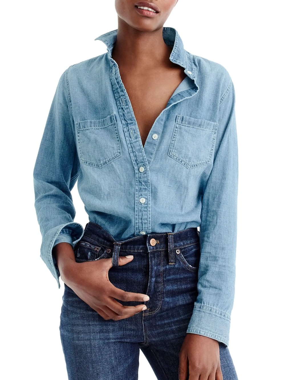 J Crew Denim Button-down Shirt